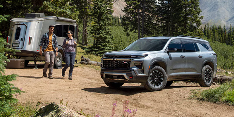 2026 Chevy Traverse parked outdoors near campsite